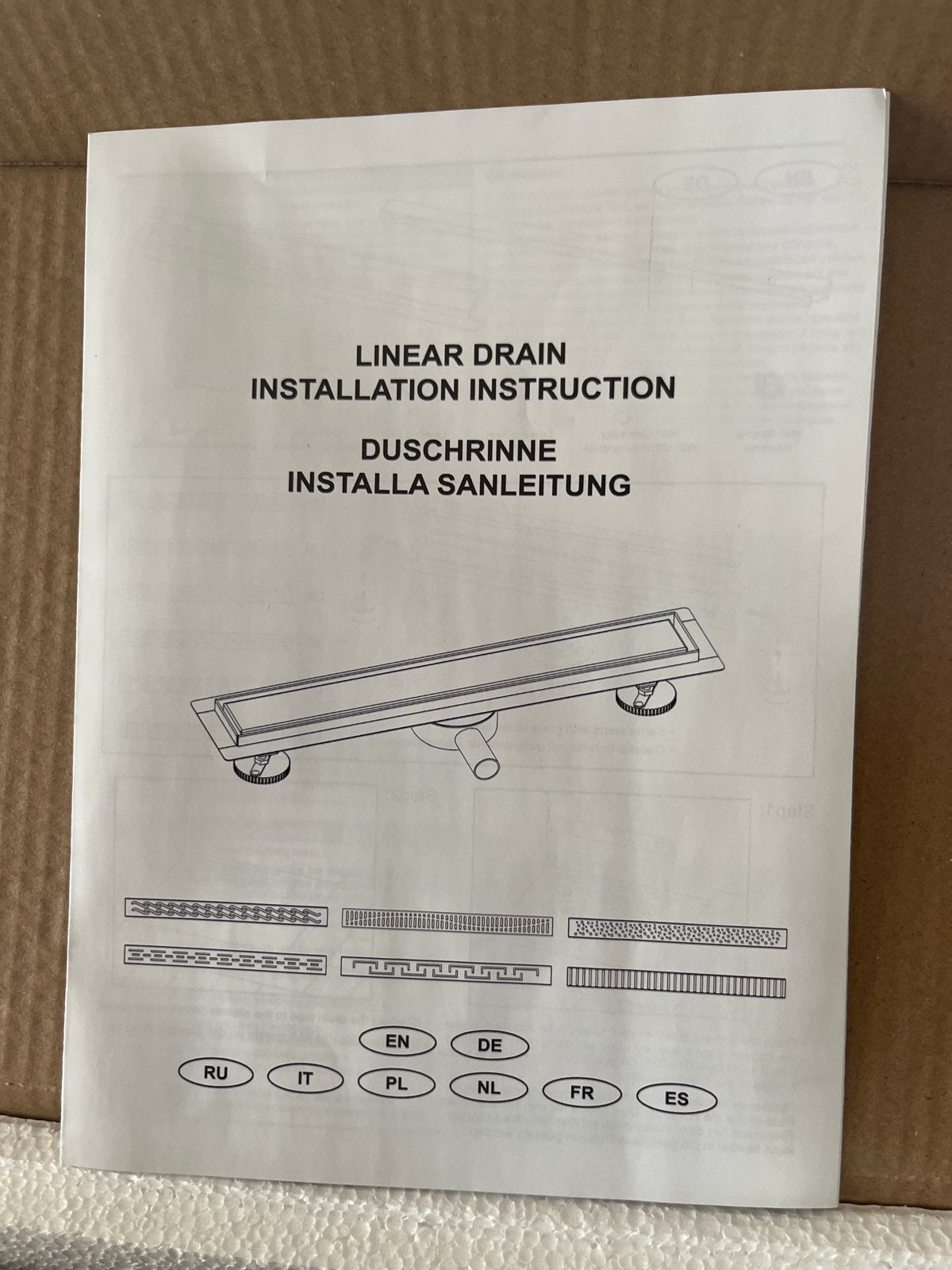Nieuwe lineaire douchegoot - RVS. 1 meter lang, Ophalen, Nieuw, Rvs, Douche