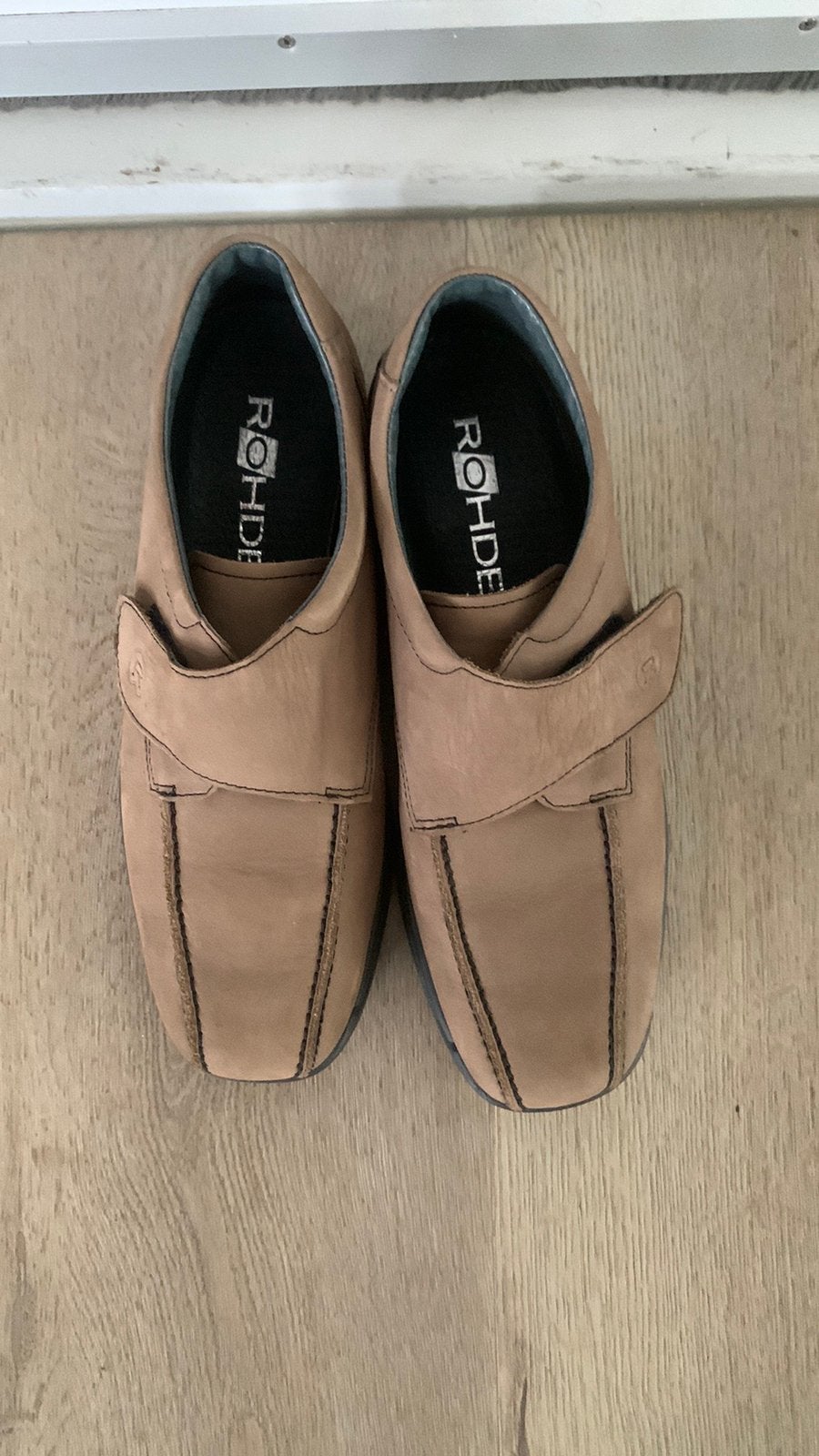 Rhode zgan Suede Leer instap Schoenen maat 39, Bruin, Instappers, Ophalen of Verzenden, Zo goed als nieuw