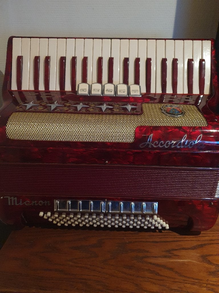 accordeon, Ophalen, Gebruikt, 80-bas, Met koffer