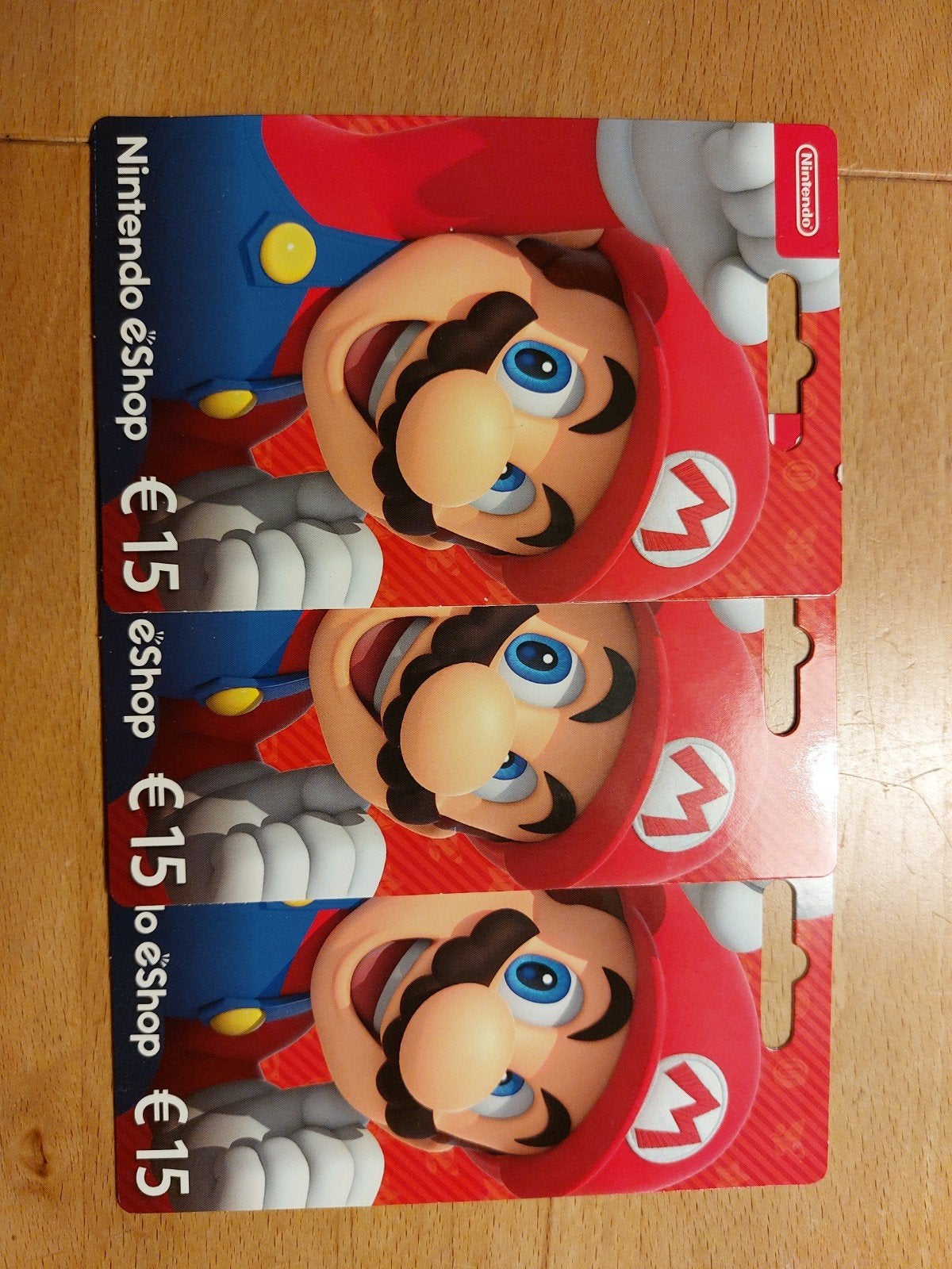 3x Nintendo eShop Kaart €15 - Totaal €45 tegoed, Ophalen of Verzenden, Nieuw