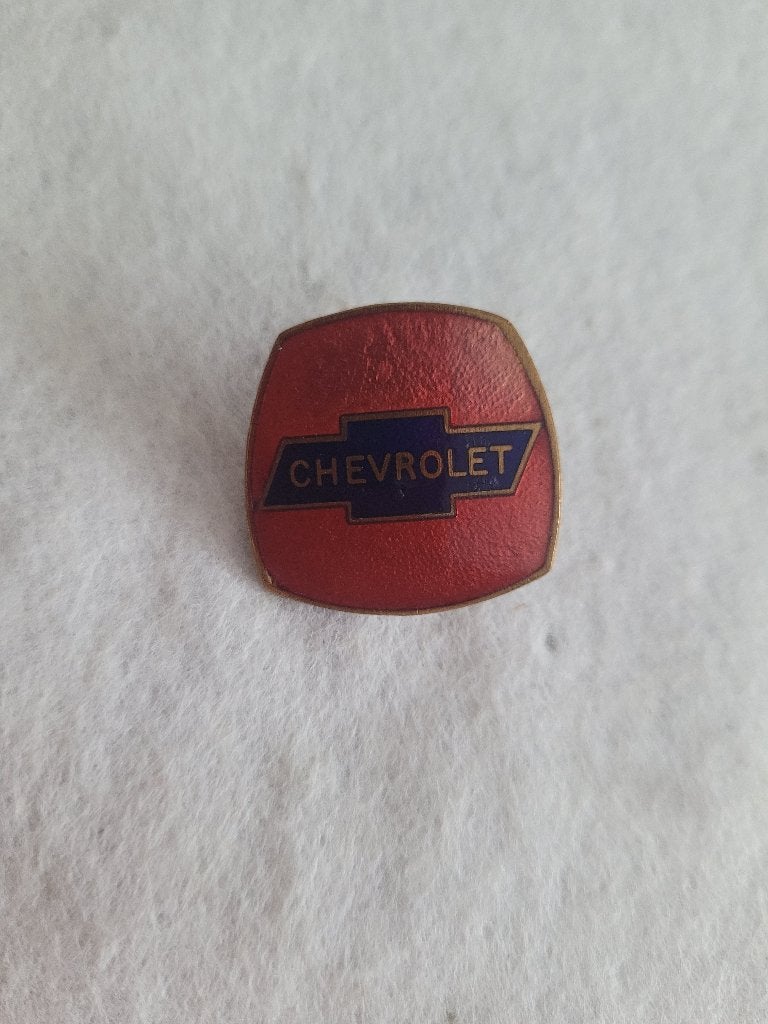 Emaille Oude Chevrolet broche, Ophalen of Verzenden, Transport