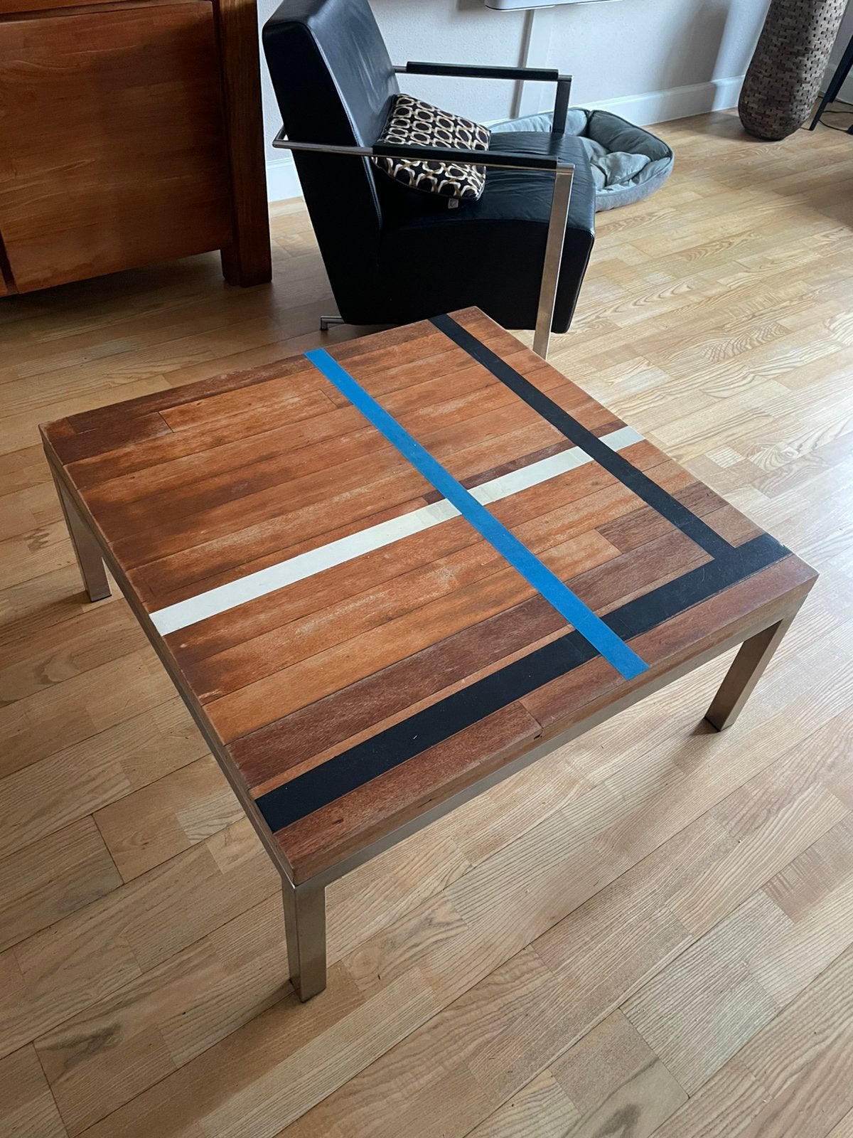 Sportvloer-tafel, gymzaal vloer, Ophalen, Overige materialen, 50 tot 100 cm, Vierkant