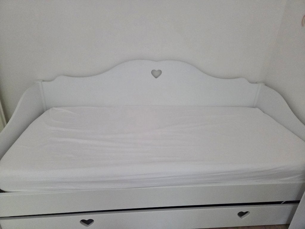 Kajuitbed met rolbed/opberglade 212x97x95 cm, Ophalen, 85 tot 100 cm, Zo goed als nieuw, Lattenbodem