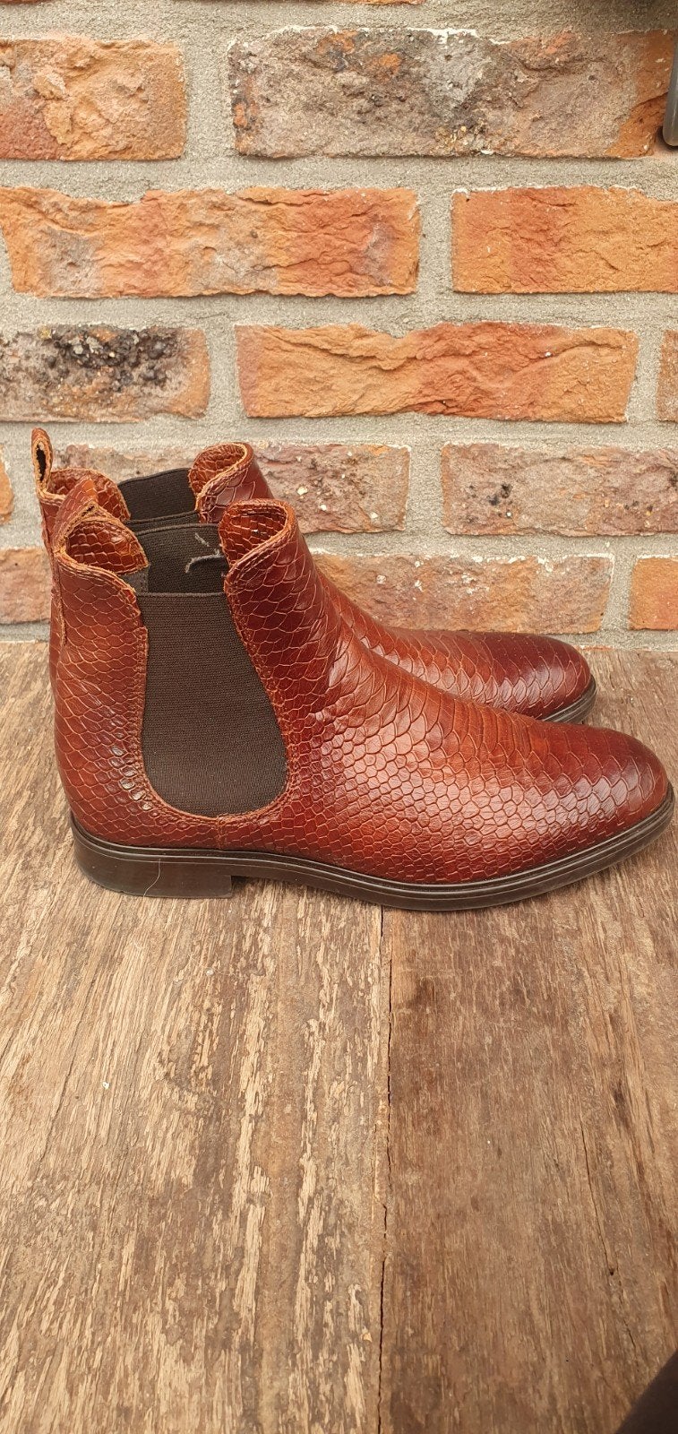Marc O'Polo Enkellaarsjes met Slangenprint - Maat 38, Kleding | Dames, Bruin, Lage of Enkellaarzen, Ophalen of Verzenden, Marc O'Polo