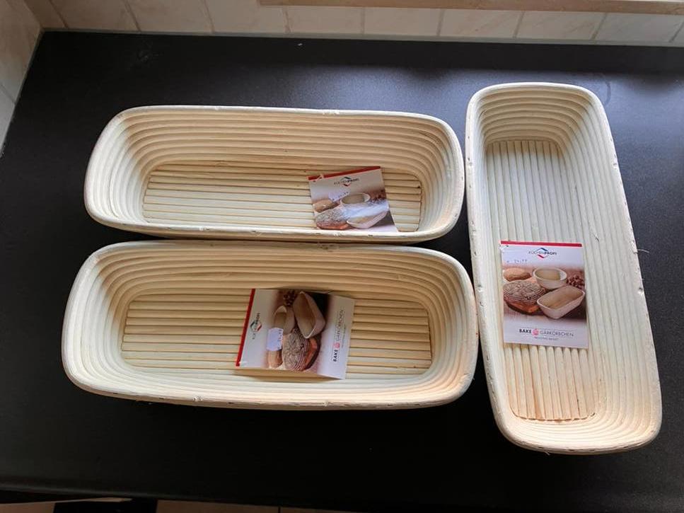 Rijsmand voor zuurdesem, desembrood- Set van 3, Beige, Overige typen, Ophalen of Verzenden, Overige merken