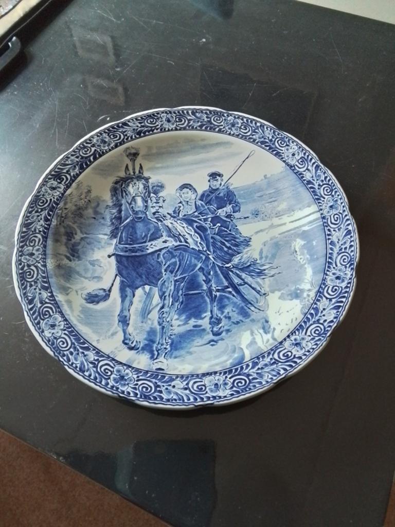 Delfst blauwe schotel, Antiek en Kunst, Verzenden