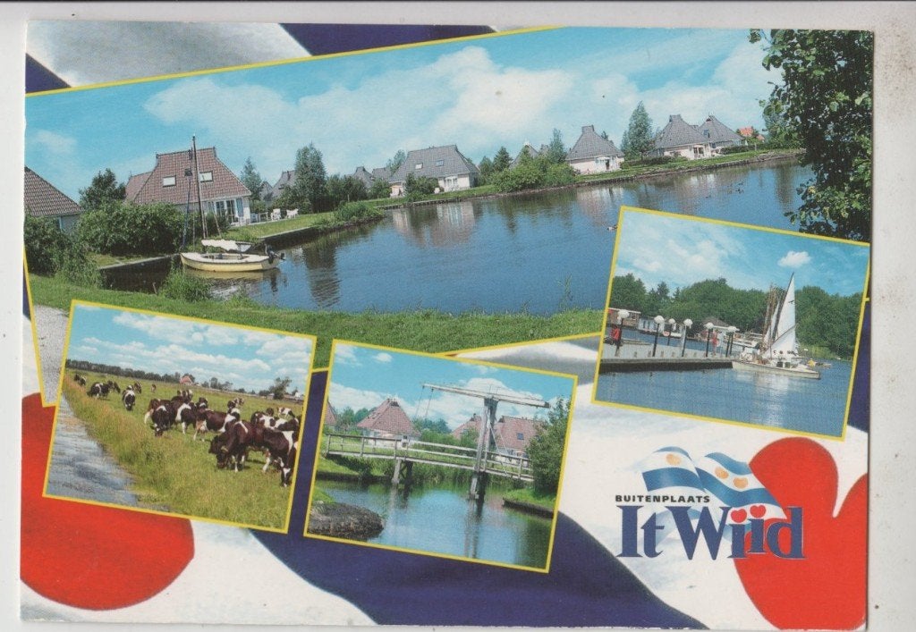 Eernewoude 4 luik Buitenplaars Uitgave  It Wiid Gelopen, Ophalen of Verzenden, 1980 tot heden, Gelopen, Friesland