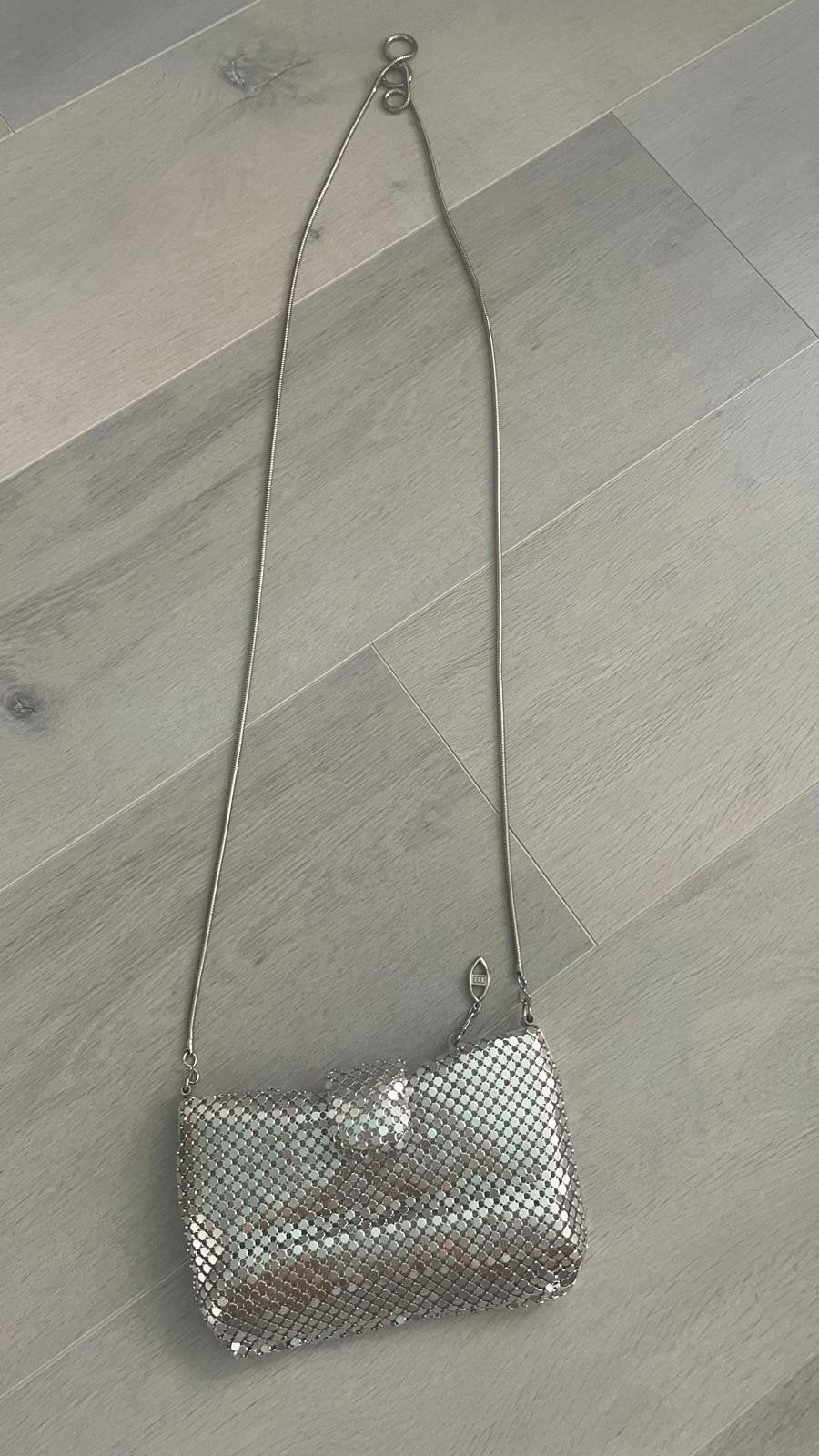Zilveren glitter tasje, Ophalen of Verzenden, Zo goed als nieuw, Overige kleuren, Avondtasje