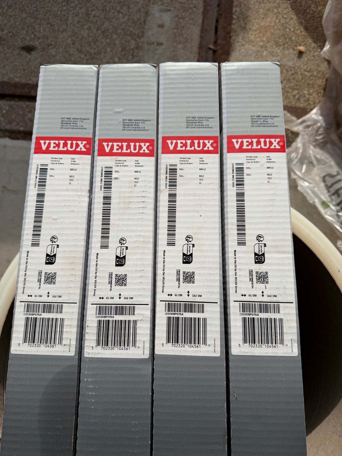 4x Velux Buitenzonwering M12 / 312 / 11 - Nieuw in doos, Ophalen, Overige typen, Nieuw, Minder dan 250 cm