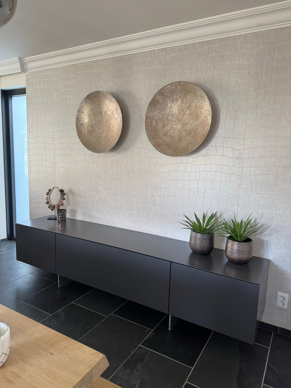 Antraciet Dressoir / TV-meubel met Glasplaat