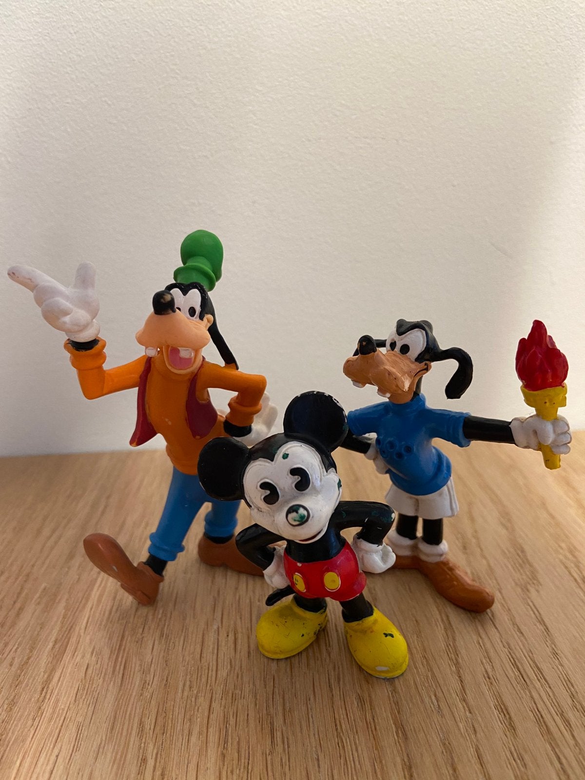 Bullyland Disney Mickey & Goofy – soft PVC – set van 3, Verzamelen, Disney, Ophalen of Verzenden, Goofy of Pluto, Gebruikt, Beeldje of Figuurtje