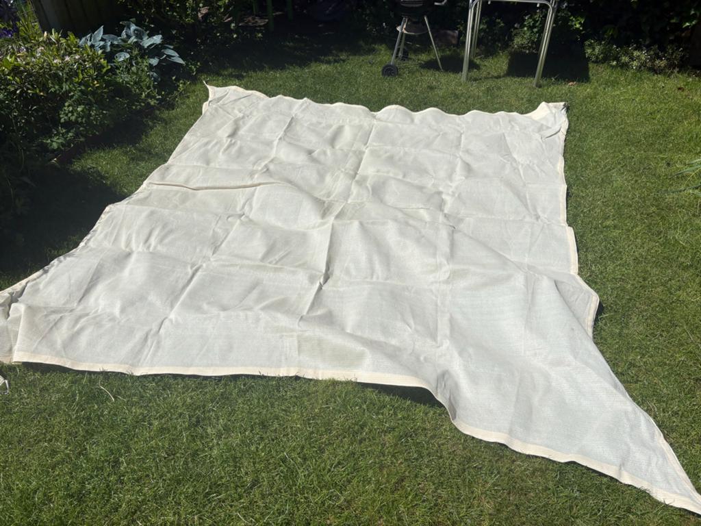 Nesling schaduwdoek 3x3 meter zandkleurig - Nieuw, Ophalen of Verzenden, Nieuw