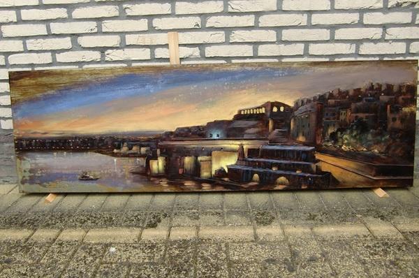 Schilderij 3-D metaal 56x180 cm, Ophalen, Gebruikt, 50 tot 75 cm, 125 cm of meer