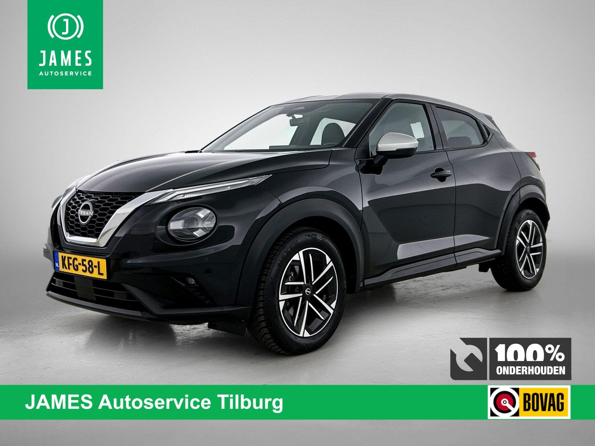 Nissan Juke 1.0 DIG-T N-Sport CAMERA | VIRTUAL | CARPLAY & N, Auto's, Euro 6, Zwart, Bedrijf, 3 cilinders