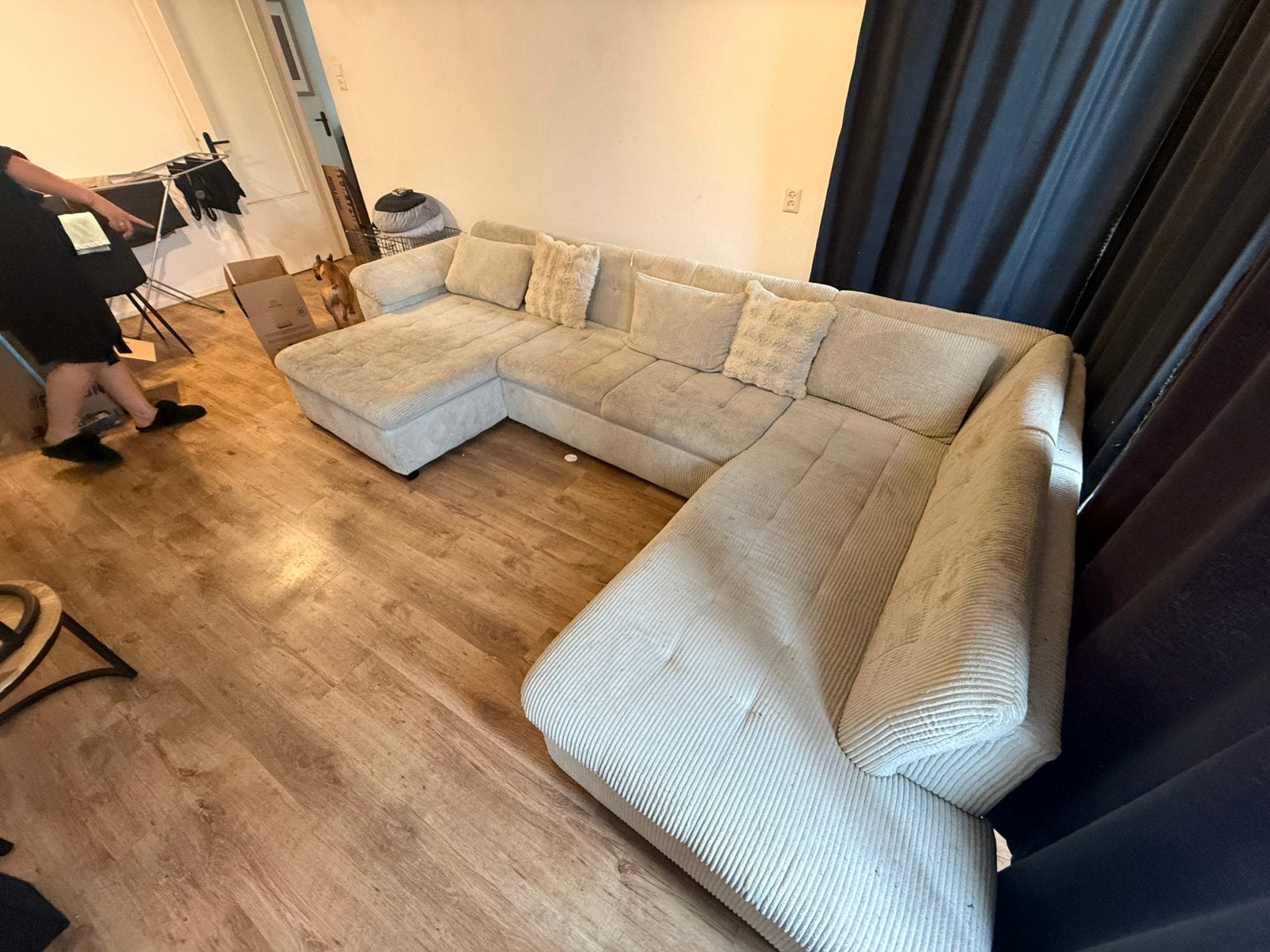 Hoekbank te koop, Huis en Inrichting, Banken | Complete zithoeken, Ophalen, Zo goed als nieuw