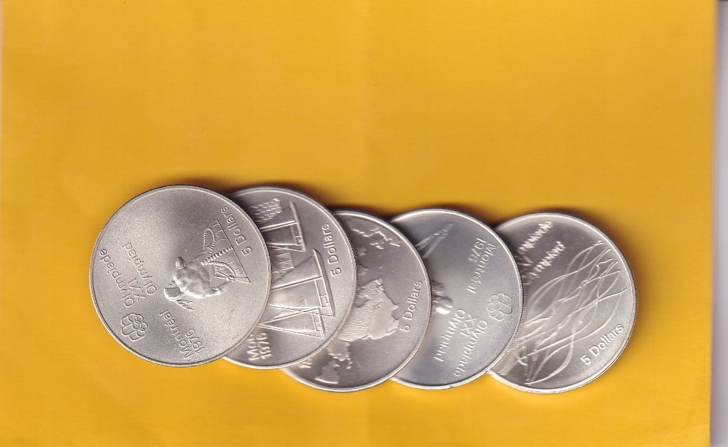 Canada 5 zilveren 5 Dollar munten Divers, Verzenden, Noord-Amerika, Setje, Zilver