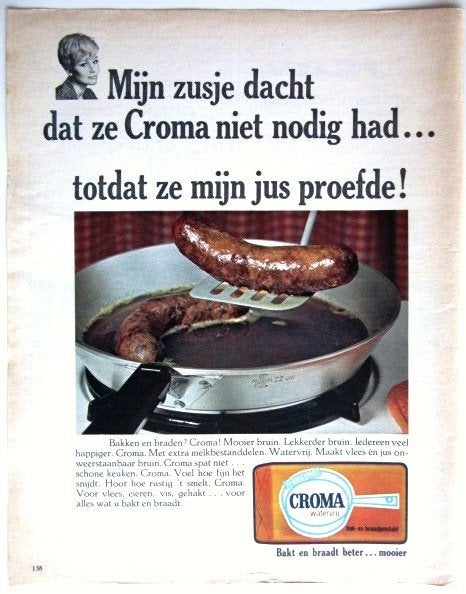 18 vintage advertenties reclames Croma 64-81 baken eten, Verzamelen, Ophalen of Verzenden, Gebruikt, Overige typen