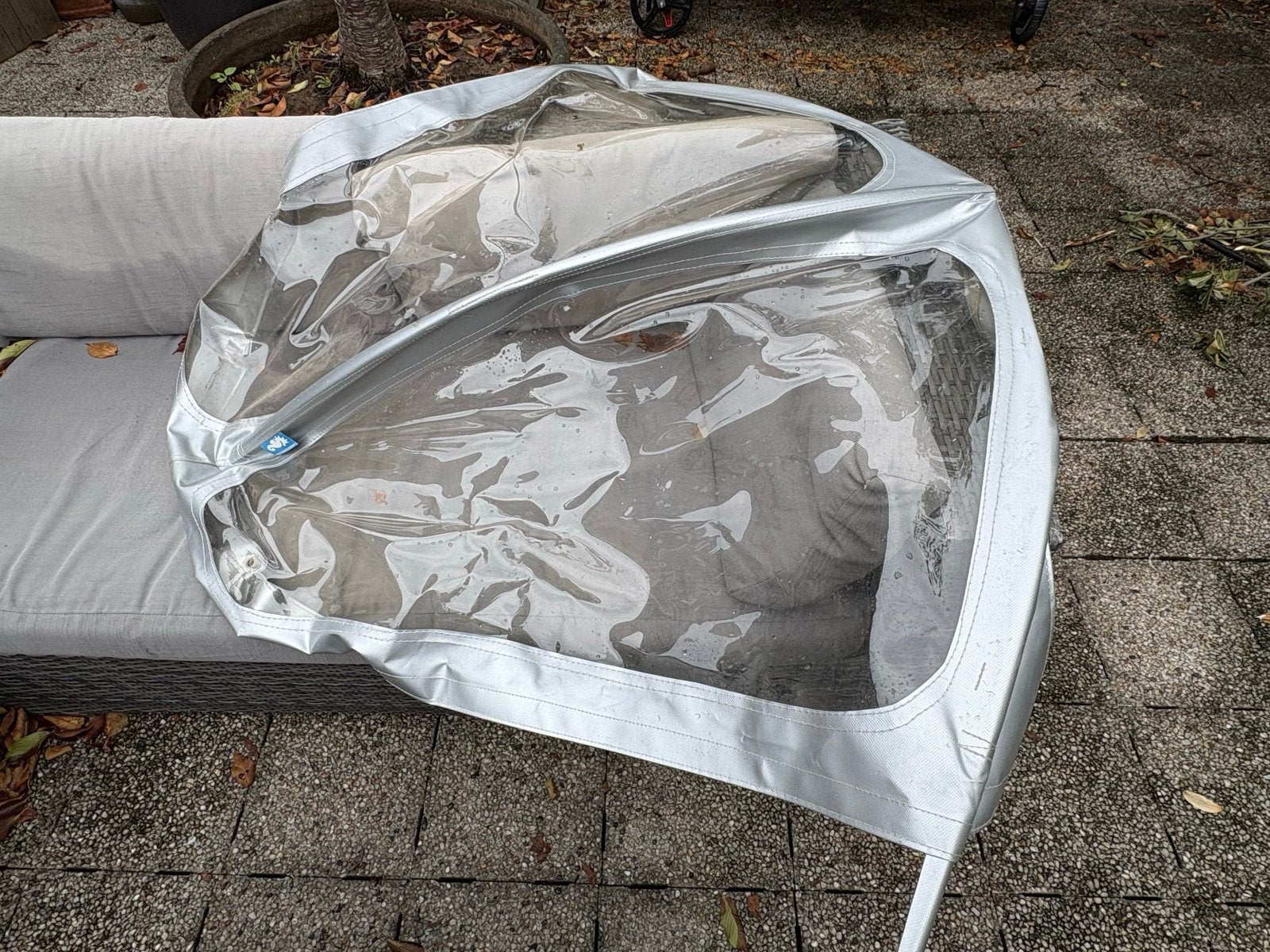Zilver regentent voor lange bakfiets, Ophalen, Zo goed als nieuw, Overige typen, Minder dan 20 kg