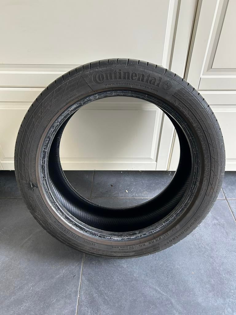 1x Continental Sport Contact 5 zomerband 225 45 17, Gebruikt, 17 inch, Ophalen of Verzenden, Band(en)