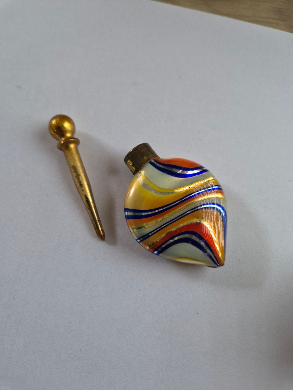 Vintage Murano Glas Parfumflesje - Kleurrijk Design, Ophalen of Verzenden