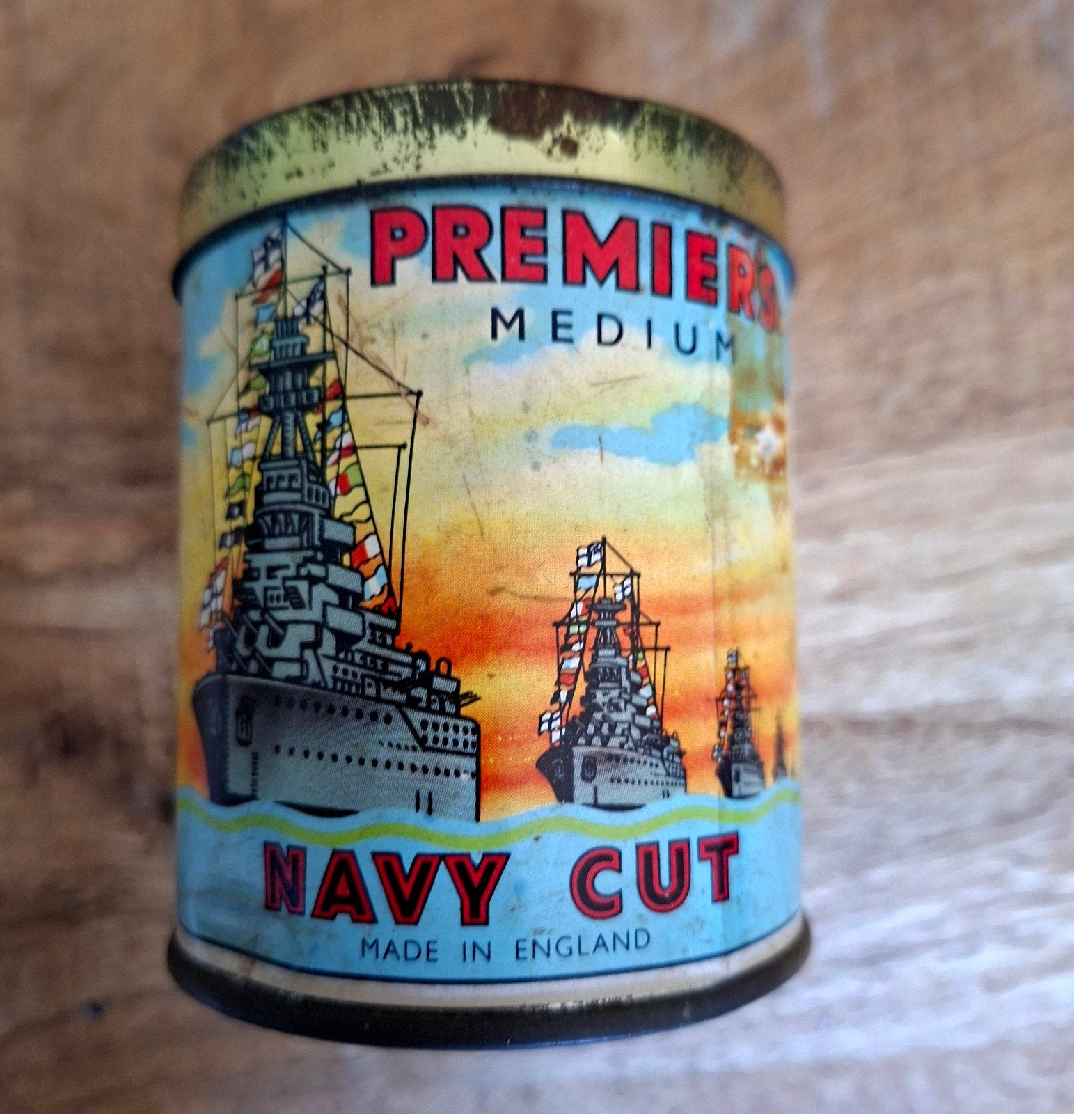NAVY CUT - CIGARETTES                 Leeg  blik -  ww2, Ophalen of Verzenden, Gebruikt, Tabaksdoos of Verpakking