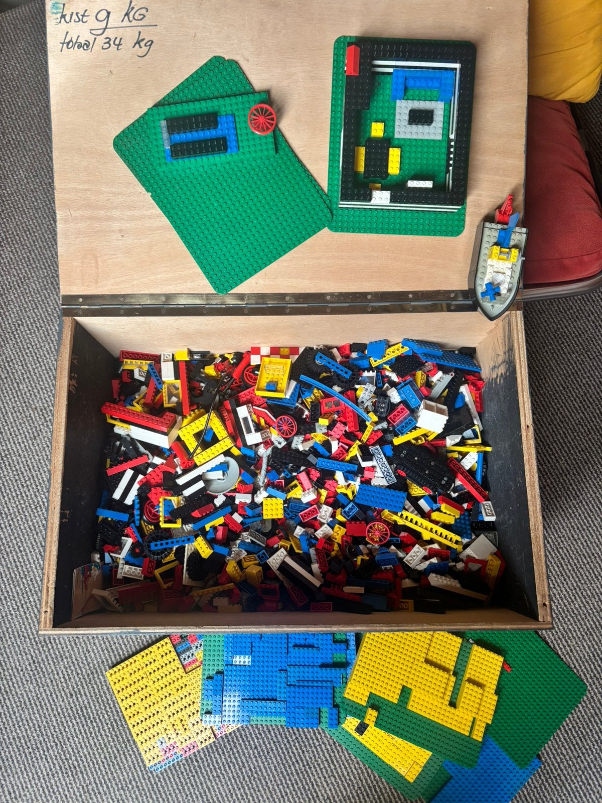 Lego bouwsten (25 kilo), Ophalen, Gebruikt, Losse stenen, Lego