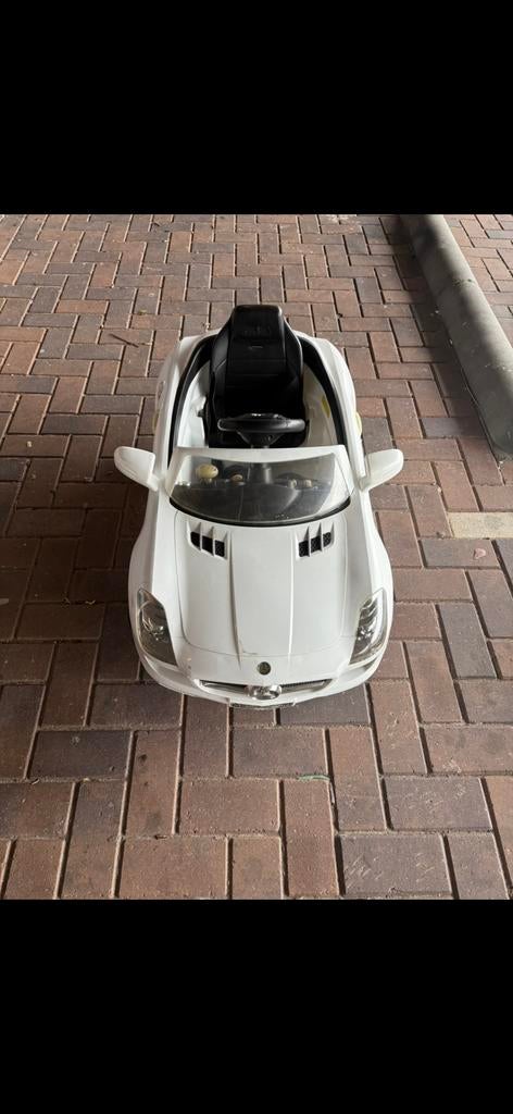 Mercedes SLK Witte kinderauto accu auto/afstandbediening, Ophalen, Gebruikt