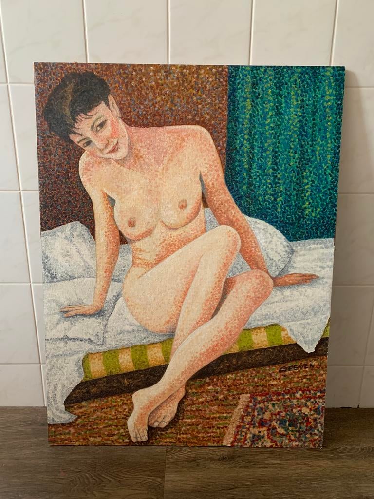 Olieverfschilderij naaktportret, Ophalen