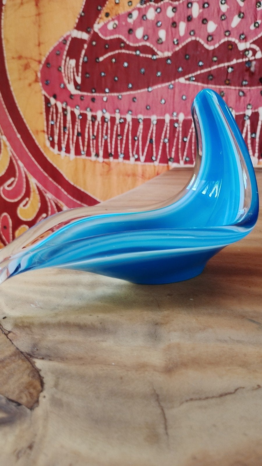 Glaskunst object blauw, Antiek en Kunst, Antiek | Glas en Kristal, Ophalen