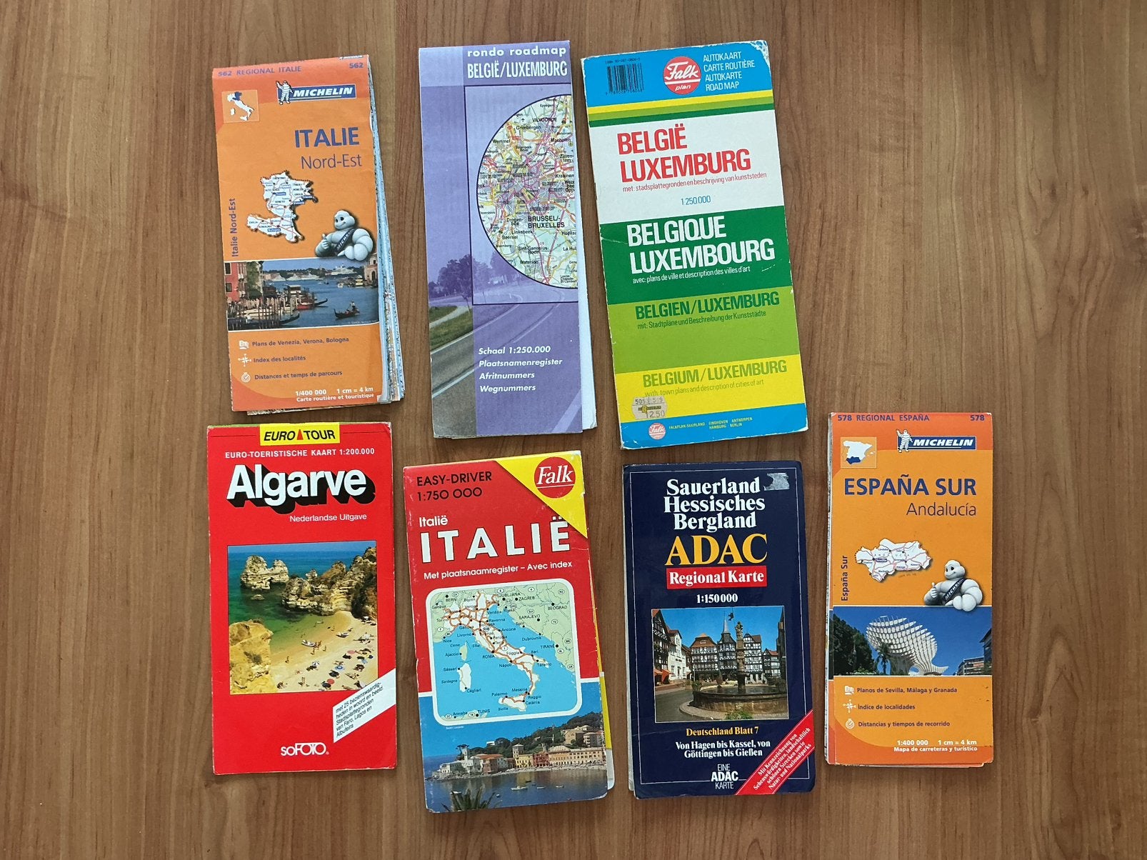 Landkaarten Andalusië, Algarve, Benelux,  Italië, Algarve, 2000 tot heden, Europa Overig, Ophalen of Verzenden, Landkaart