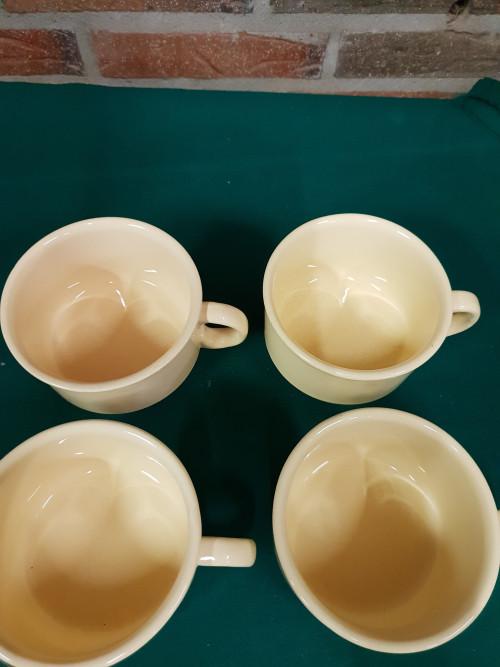 4 soepkommen geel, Ophalen of Verzenden, 'T Olde Gre-j, Info@toldegrej.nl, Endepoelstraat 20f Didam