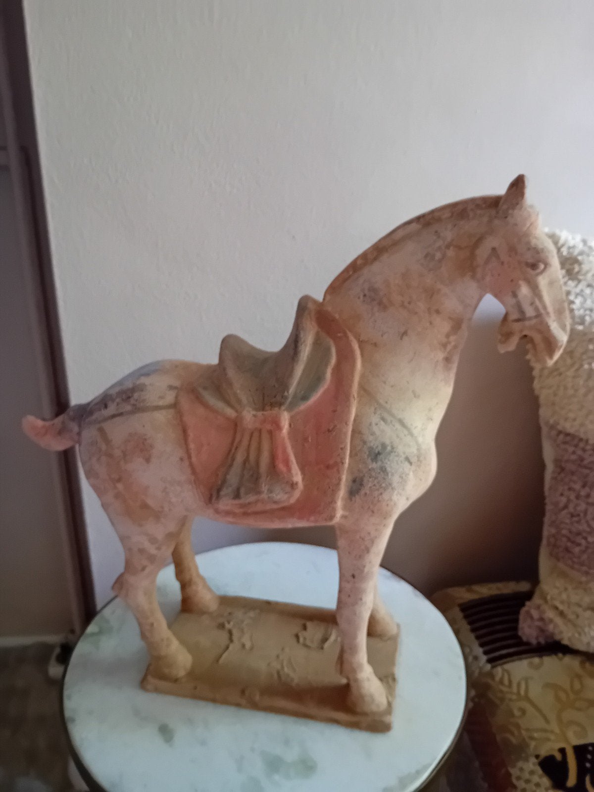 Terracotta Paard Chinese Dynastie - 38cm hoog, 36cm breed, Antiek en Kunst, Steen/keramiek, Bruin, Ophalen of Verzenden, China