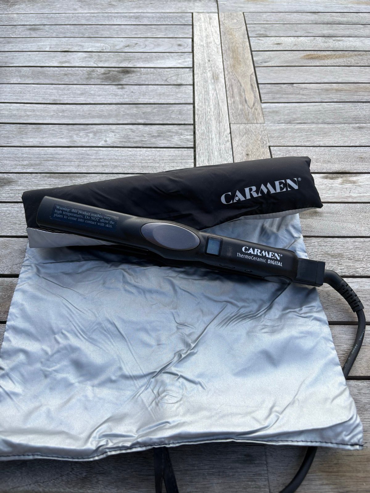 Carmen Thermoceramic Digital stijltang - Vrijwel nieuw, Ophalen of Verzenden, Zo goed als nieuw, Haarverzorging