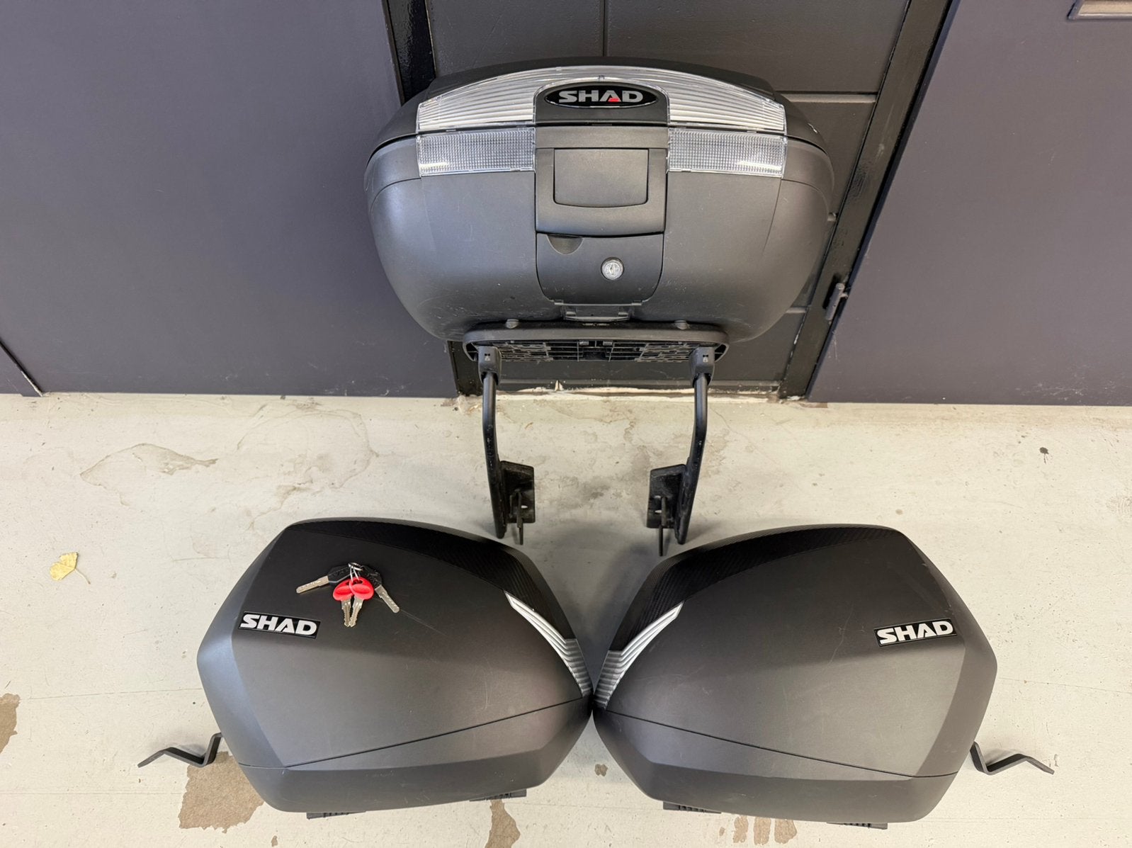 SHAD Motorkoffer - Topkoffer - Zijkoffer incl. onderdelen, Ophalen, Zo goed als nieuw