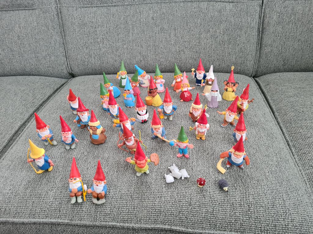 David de kabouter vintage poppetjes jaren 80, Verzamelen, Poppetjes en Figuurtjes, Star toys Barcelona, Verzenden, Zo goed als nieuw