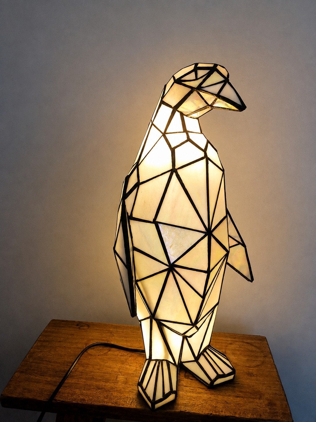 ADM Arte del Mundo Tiffany lamp Pinguïn - Collectors item, Nieuw, Modern, Ophalen, Met schakelaar