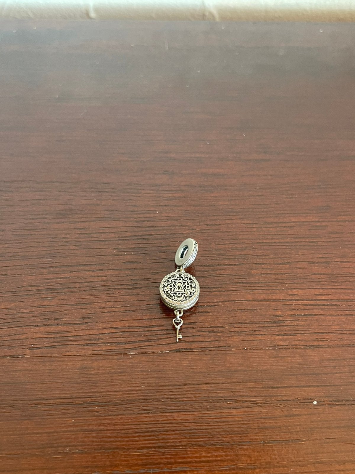 Pandora key to my heart bedel - zilver, Pandora, Ophalen of Verzenden, Zo goed als nieuw, 1 bedel
