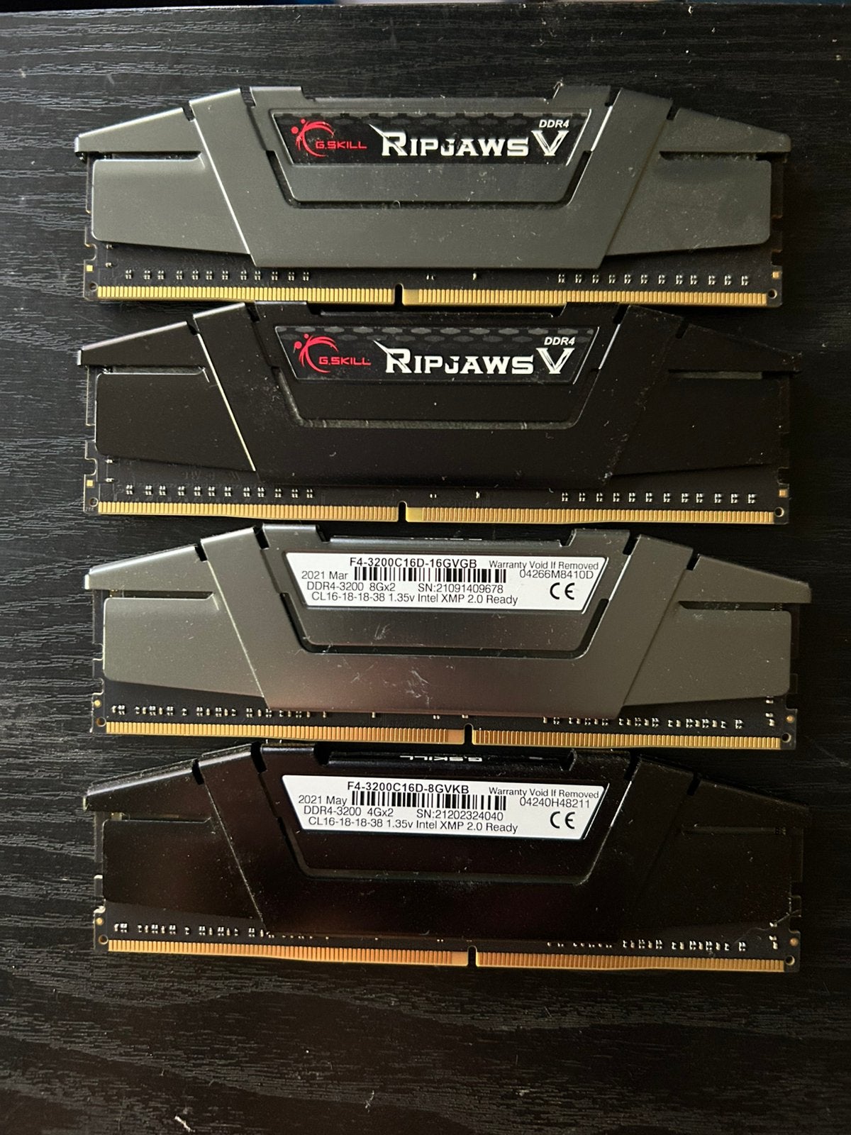 G.SKILL RIPJAWS V DDR4 24GB, Computers en Software, RAM geheugen, DDR4, Ophalen of Verzenden, Zo goed als nieuw, Desktop