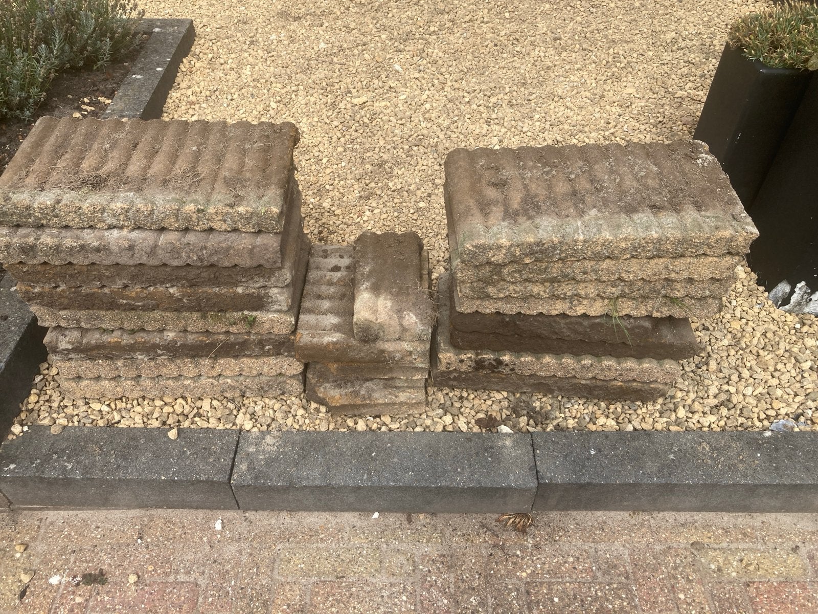 Gebruikte terrastegels / klinkers - Beton, Tuin en Terras, Tegels en Klinkers, Ophalen, Gebruikt, 10 m² of meer, Beton