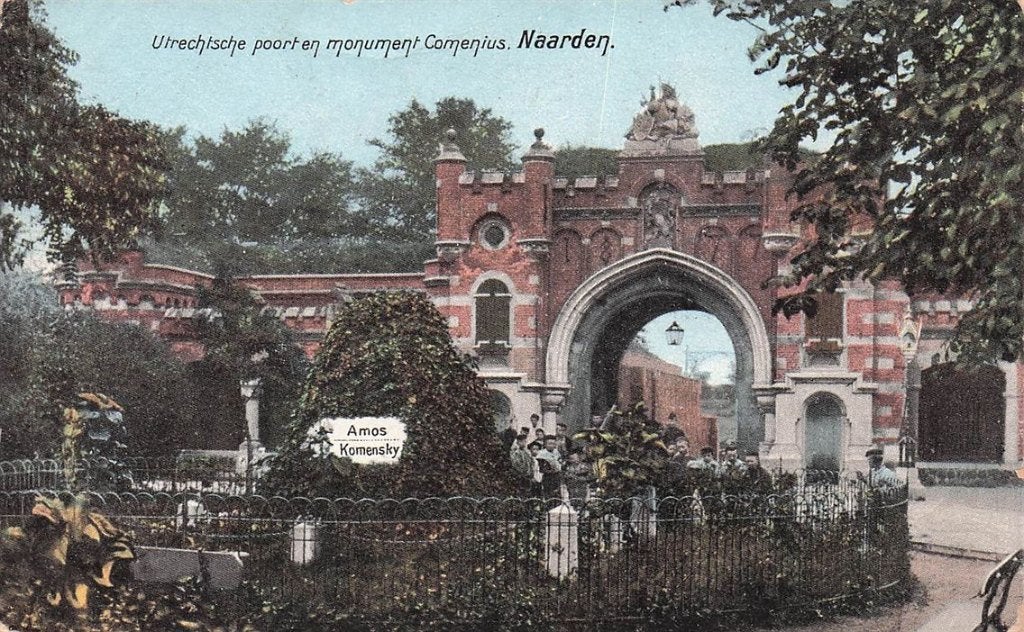 703-087-015 Utrechtsche Poort en Monument Comenius Naarden, Ophalen of Verzenden, Voor 1920, Noord-Holland