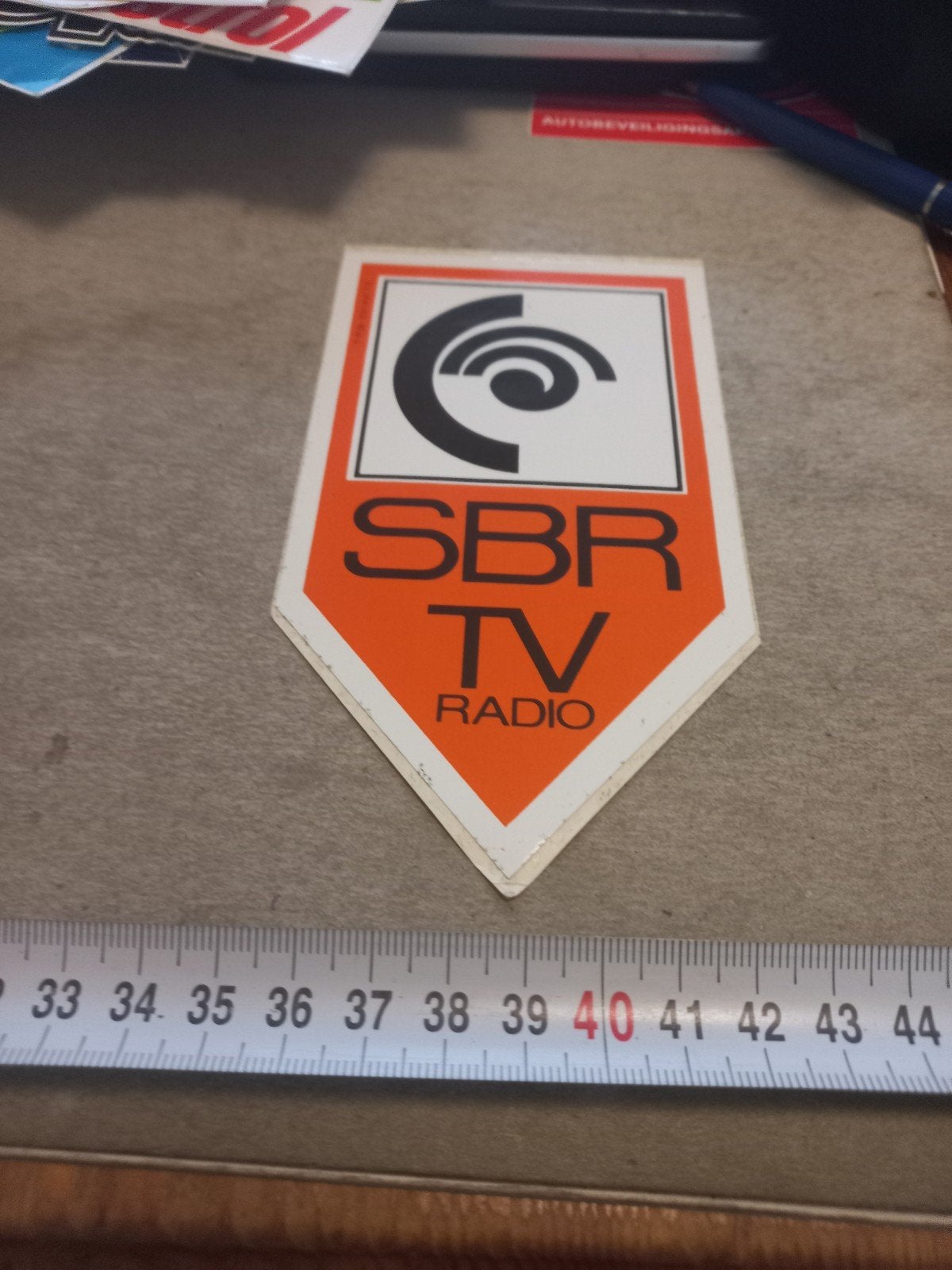 Vintage SBR TV Radio sticker/, Ophalen of Verzenden, Gebruikt