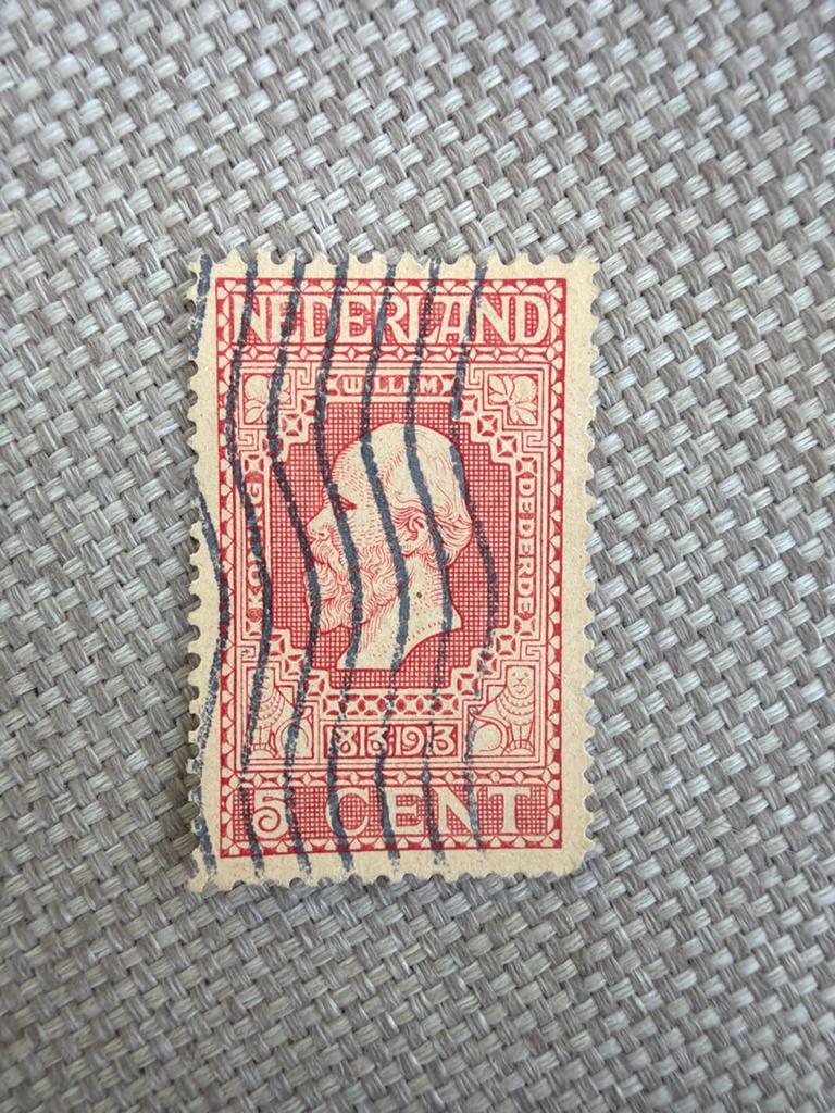 Nederlandse postzegel Willem I 5 cent 1893, Postzegels en Munten, Postzegels | Nederland, Ophalen of Verzenden, T/m 1940, Gestempeld