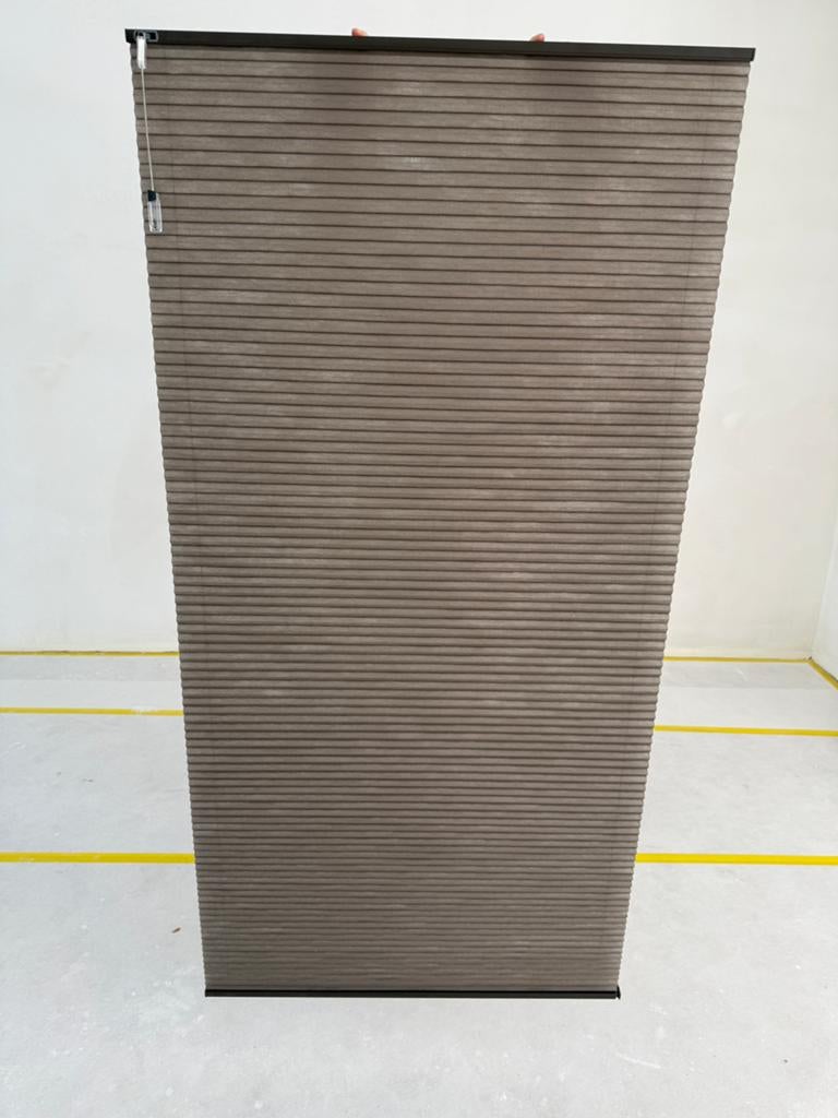 Luxaflex plisse gordijn bottom up 77cm, Ophalen, Gebruikt, Bruin, 50 tot 100 cm