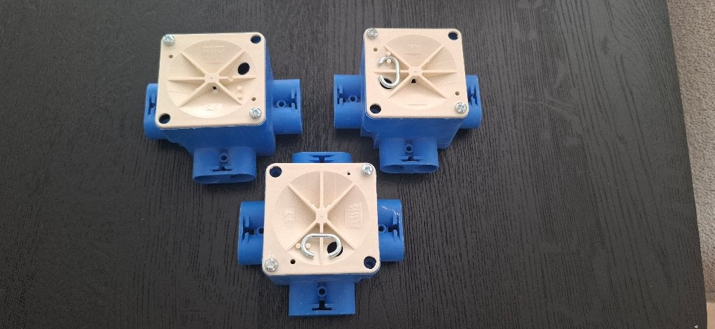 Set van 3 ABB Haf centraaldozen 5/8" met deksel NIEUW, Ophalen of Verzenden, Nieuw, ABB, Overige typen