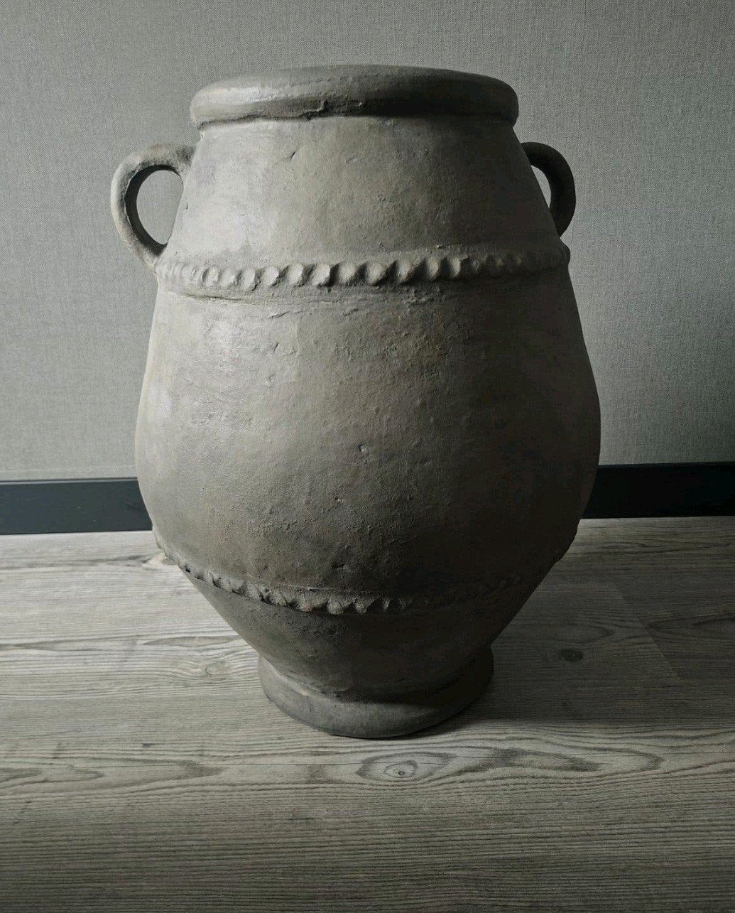 decoratieve kruik/pot 60 cm hoog, Huis en Inrichting, Ophalen, Natuurlijk materiaal, Nieuw, Grijs