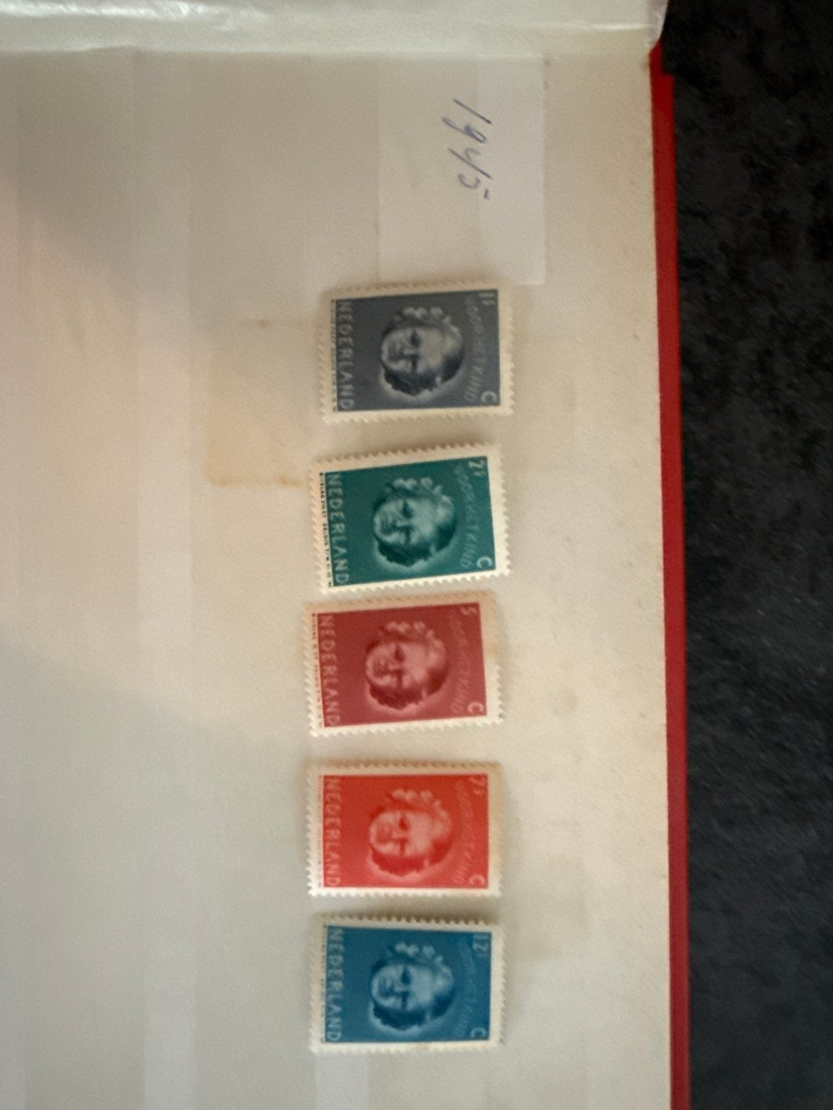 Nederlandse postzegels Koningin Wilhelmina 1945, Ophalen of Verzenden, Na 1940, Gestempeld