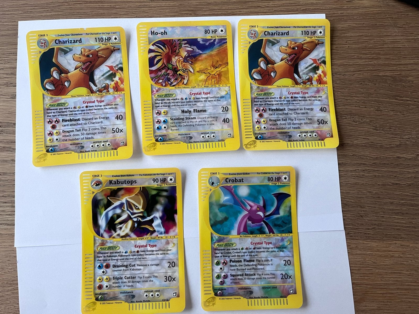 Pokémon Crystal Type Kaarten Set (5 stuks), Ophalen of Verzenden, Zo goed als nieuw, Meerdere kaarten, Foil