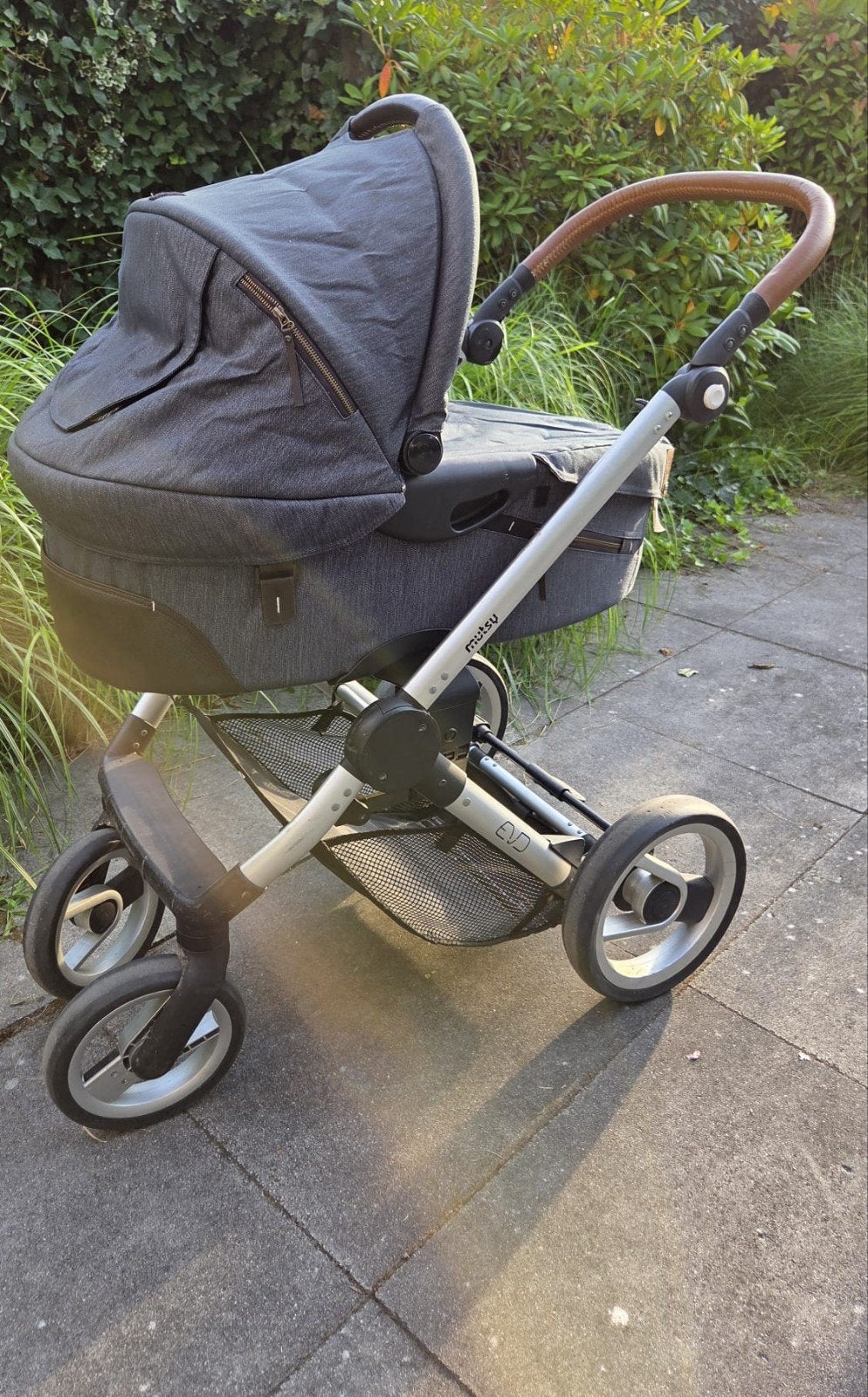 Complete Mutsy Evo Kinderwagen Set Denim | Inclusief Maxi-Co, Ophalen, Gebruikt, Combiwagen, Mutsy