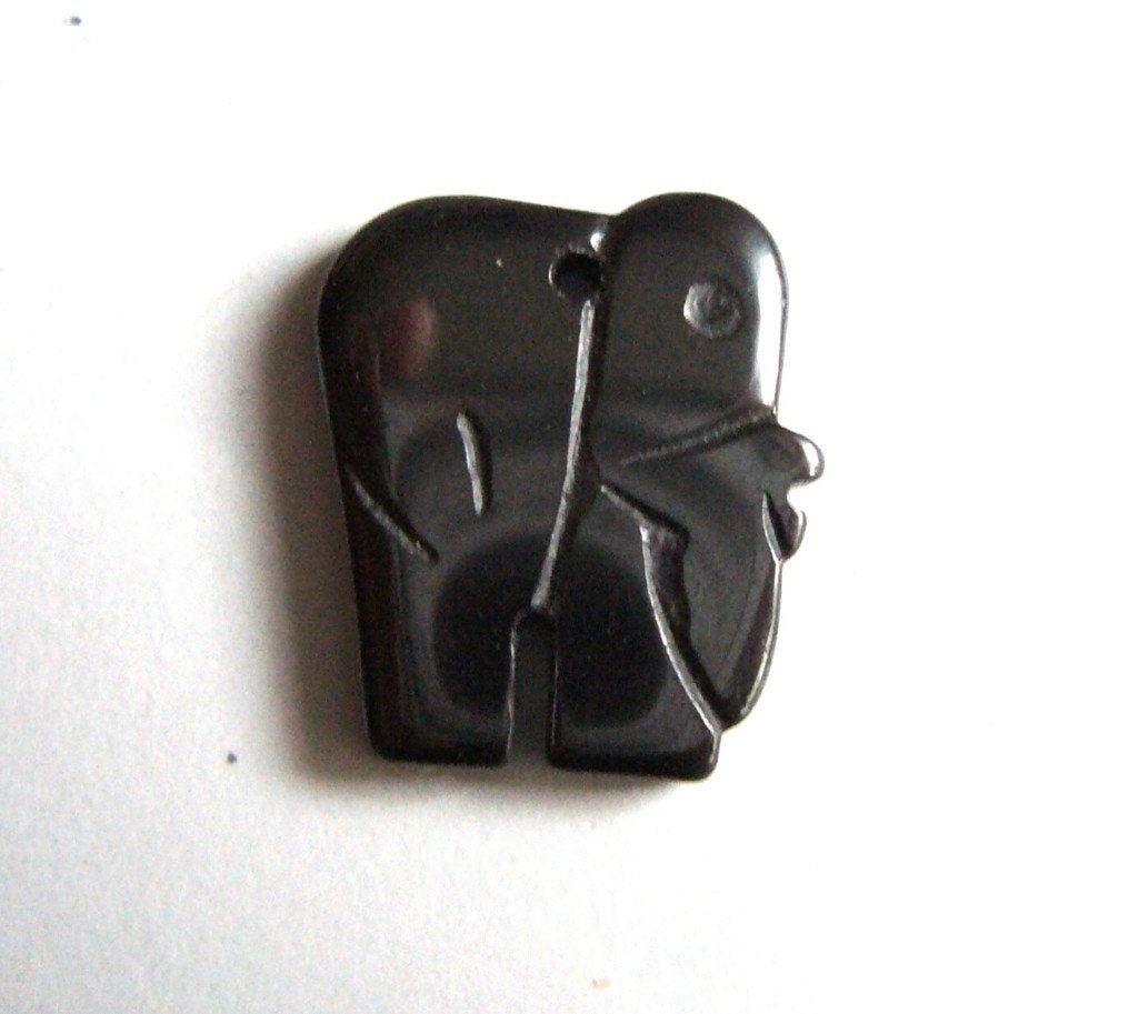 hematiet olifantje mineraal edelsteen olifant hanger hematit, Zwart, Nieuw, Ophalen of Verzenden, Steen of Mineraal