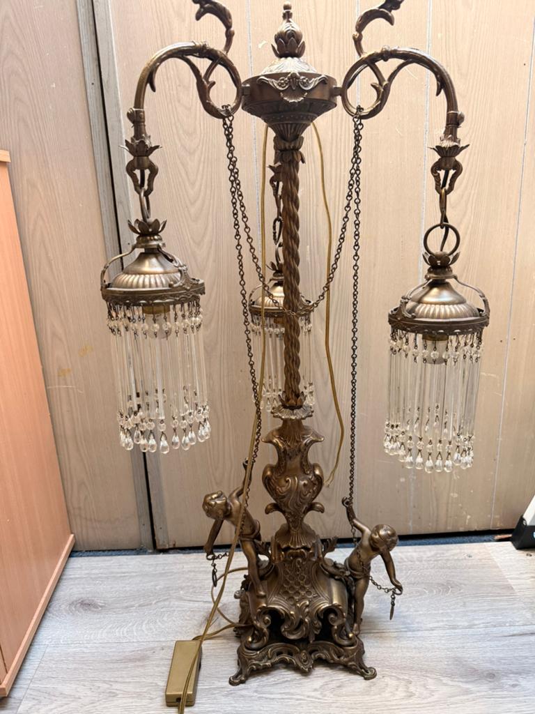 Staande lamp met engelen., Antiek en Kunst, Ophalen of Verzenden